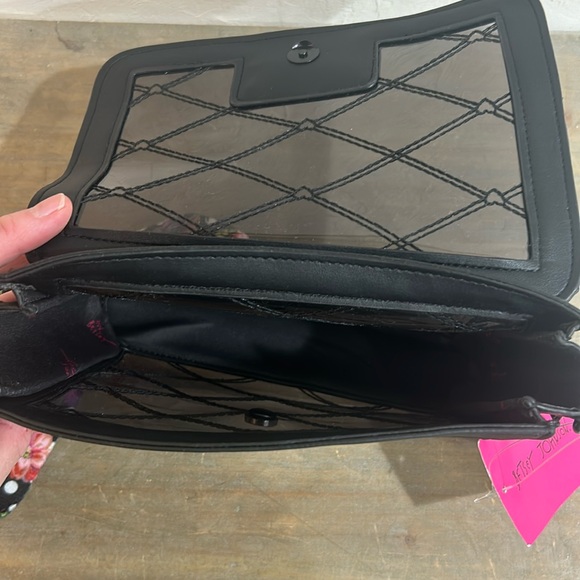 NWT Betsey Johnson Clear Black Crossbody Bag - Picture 6 of 8